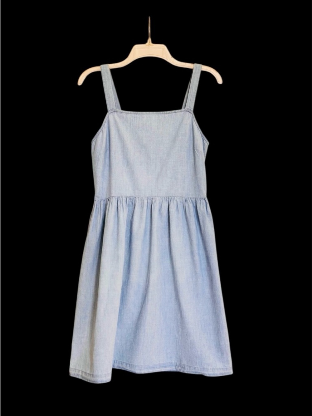 J. Crew Blue Chambray Smocked Back Dress Size Medium EUD